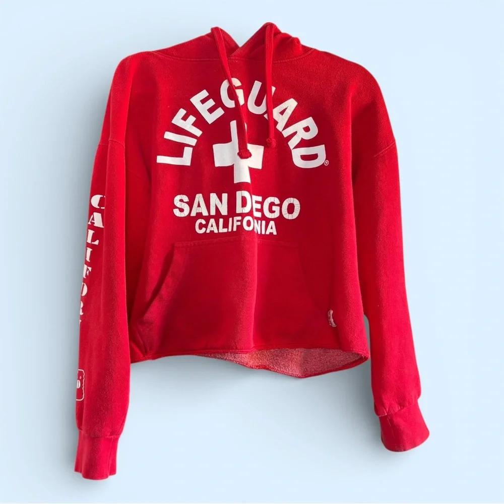 Popularity Products Official Lifeguard San Diego Hoodie Sweatshirt Unisex L Crop - Picture 6 of 12